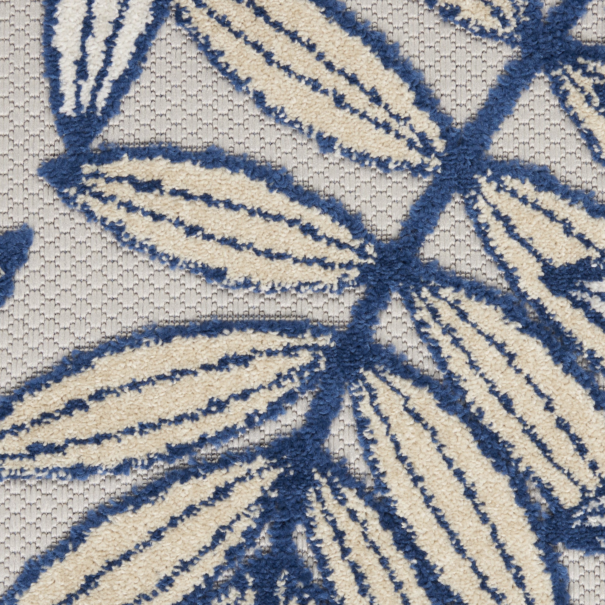 4' X 6' Blue And Gray Indoor Outdoor Area Rug-4