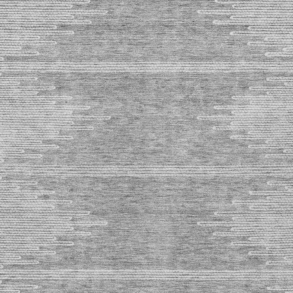 5' X 8' Gray And Ivory Abstract Washable Indoor Outdoor Area Rug-6
