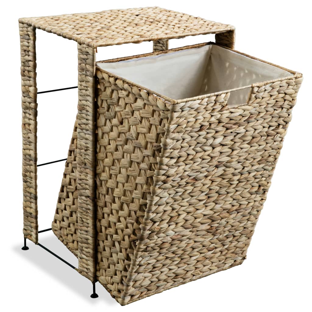 vidaXL Laundry Basket 17.3"x13.4"x25.2" Water Hyacinth-4