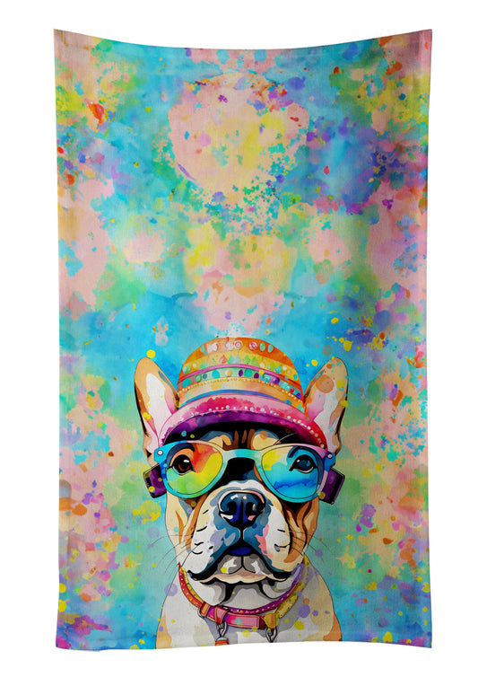 French Bulldog Hippie Dawg Kitchen Towel-0