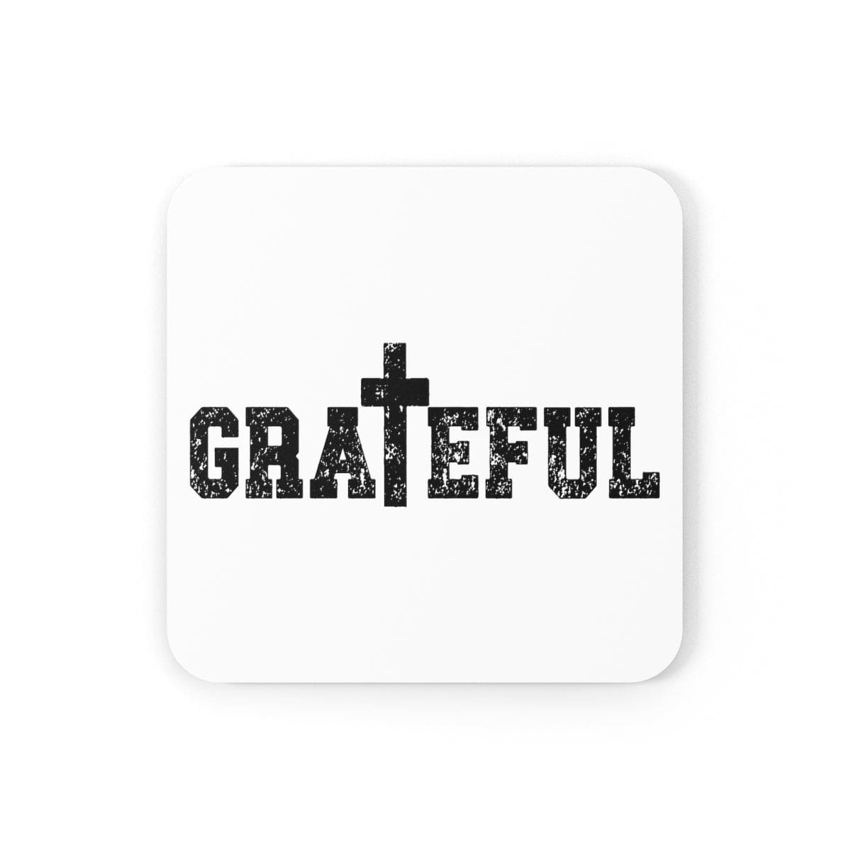 Home Decor - Coaster Set - 4 Piece Home/office - Grateful Christian Inspiration Affirmation-1